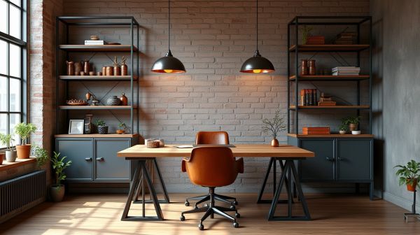 Transformez votre espace de travail avec un bureau ambiance industrielle